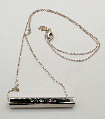 Origami Owl Sterling Silver Rock Star Elite Bar Pendant Necklace HTF [063GCy]