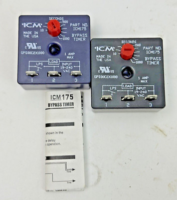 ICM **LOT OF 2** - ICM175 - BYPASS TIMER - UNIVERSAL VOLTAGE - 3UW85