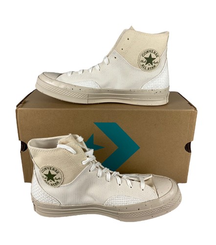 

НОВЫЕ мужские туфли Converse Chuck 70 Hi Crafted Canvas Natural Sand White, размер 9, Белый, Converse Chuck 70