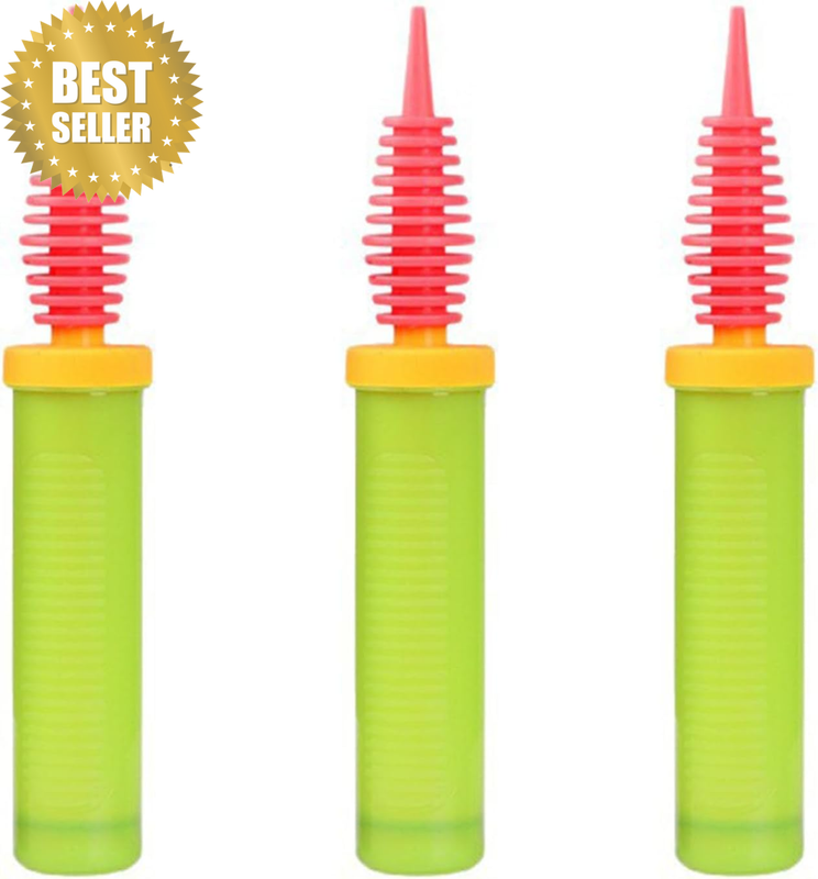 3 Pcs Green Balloon Pumps for Quick and Easy Inflation, Handheld Two-Way Dual Ac