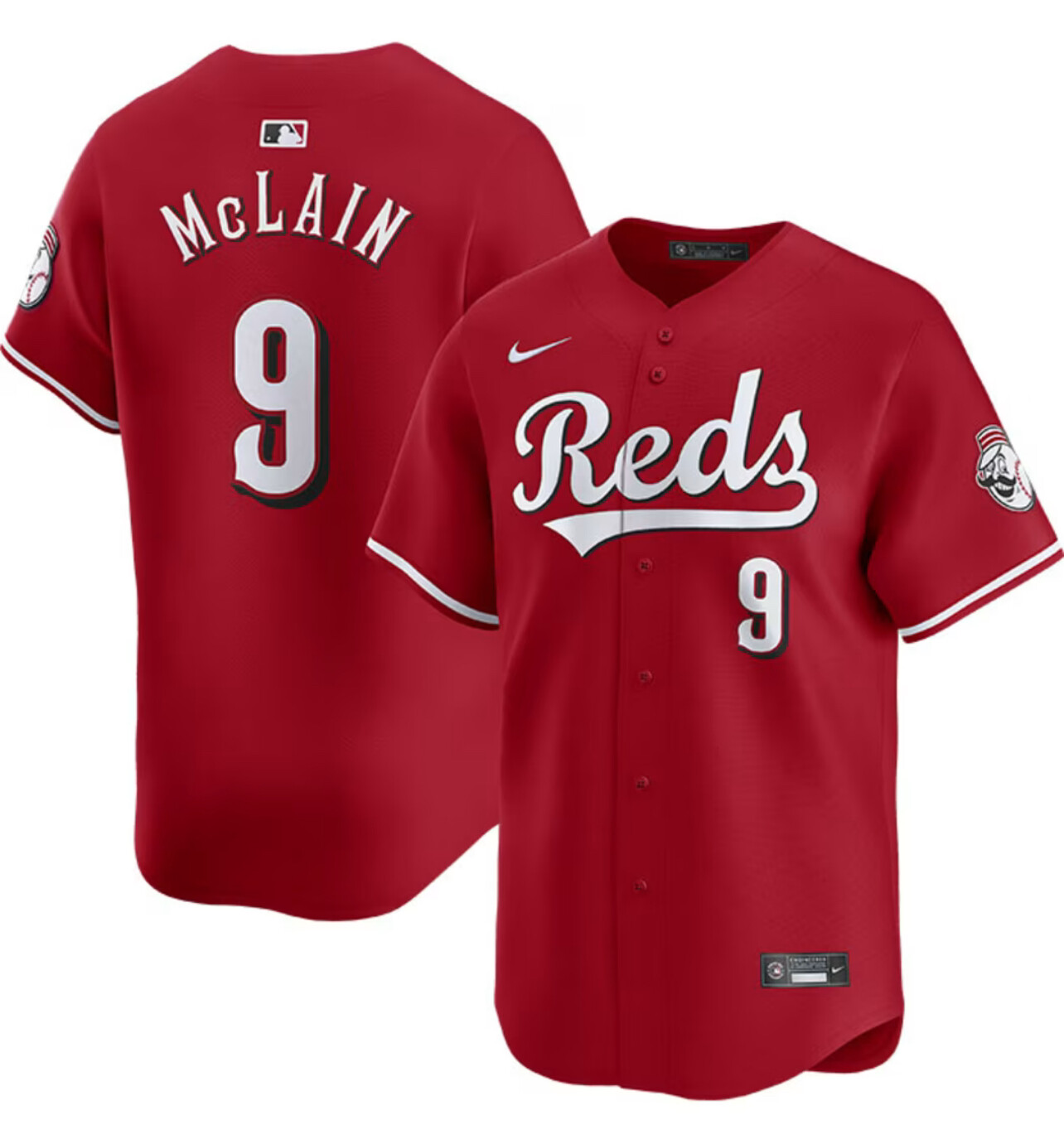 Cincinnati Reds Matt McClain #9 Nike Red Alternate Official MLB