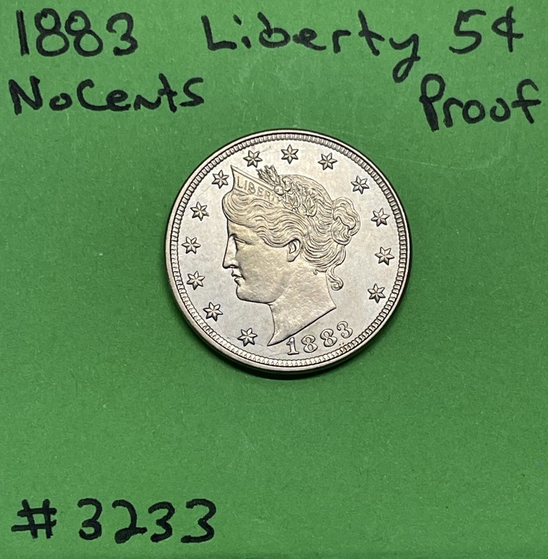 1883 No Cents Liberty Nickel Proof 5c Perfect For Ultimate