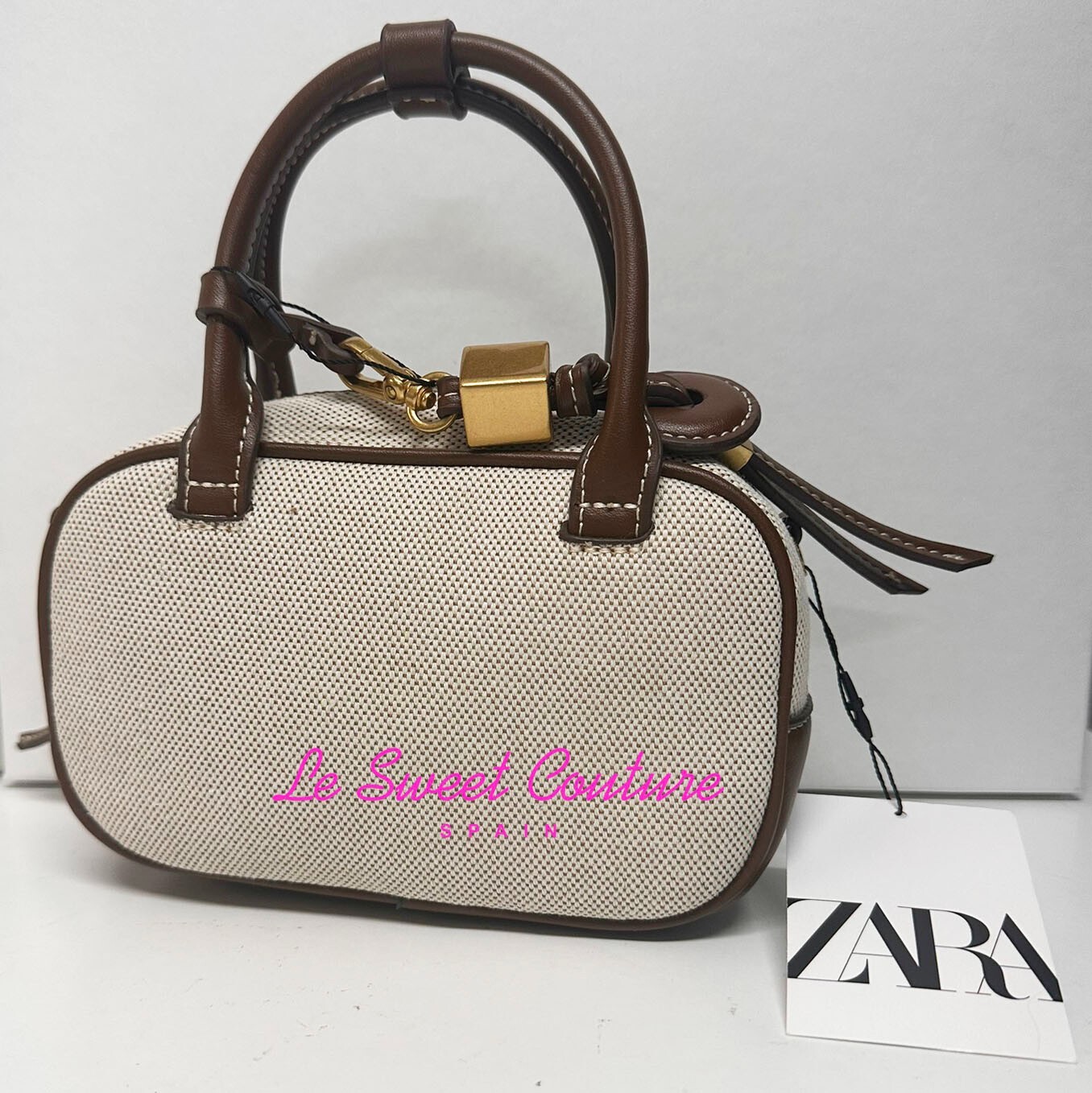 ZARA WOMAN NWT SS25 CONTRAST MINI BAG ECRU 6600/510/719 | eBay