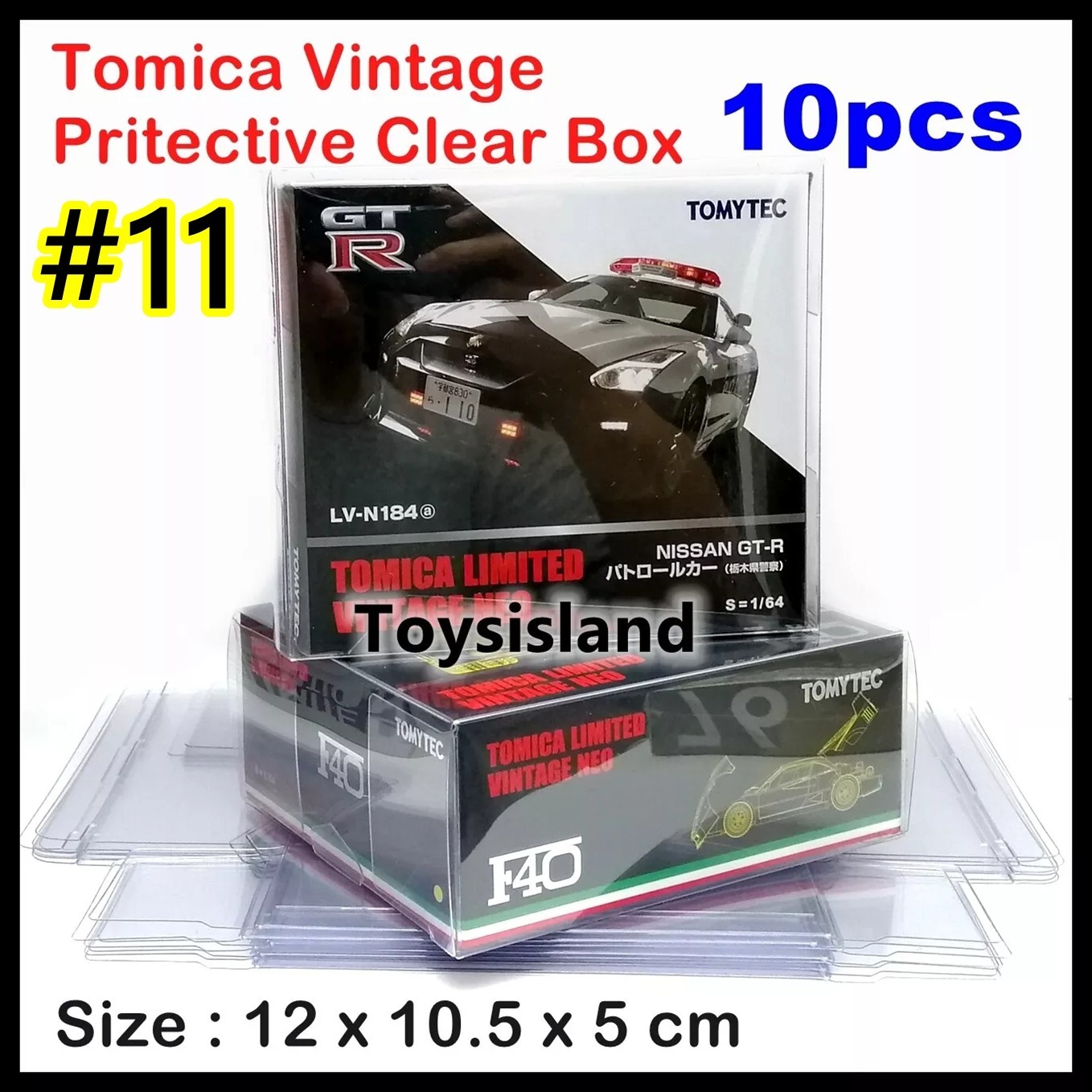 11 Fit for TOMICA Vintage LV PROTECTIVE CLEAR PLASTIC BIG