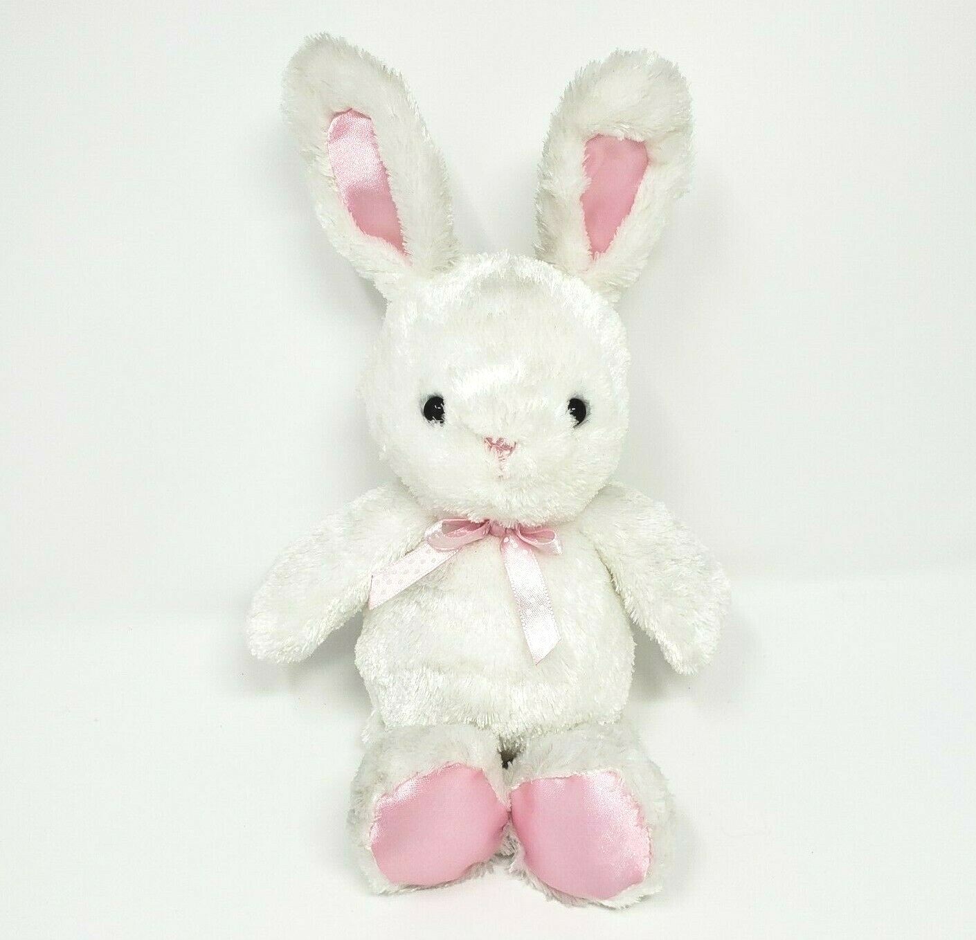 JUST ONE YEAR CARTER'S WHITE PINK BUNNY RABBIT STUFFED JUST ONE YEAR CARTER'S WHITE PINK BUNNY RABBIT STUFFED