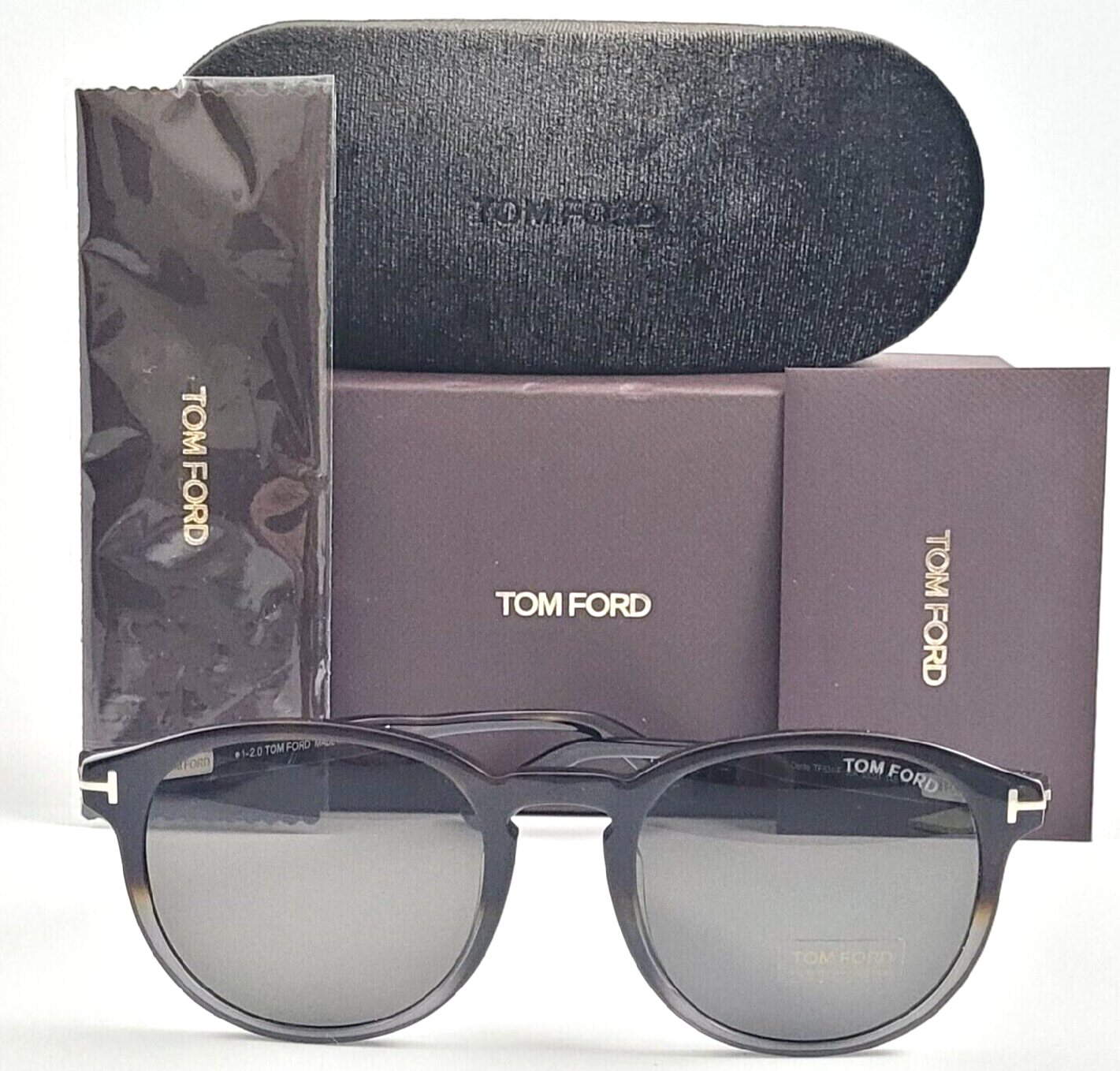 TOM FORD DANTE TF834 56A DARK HAVANA FADE W/GREY LENS