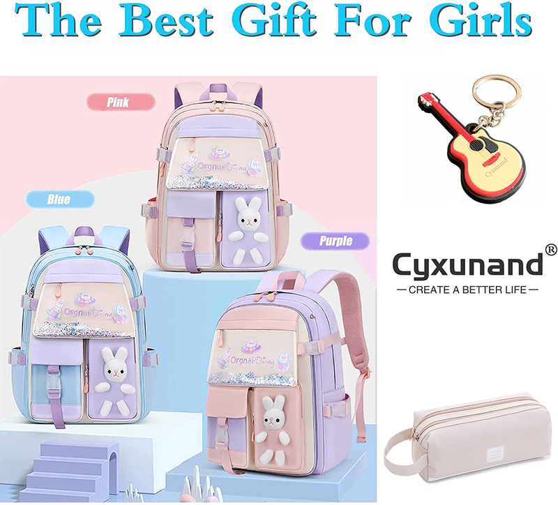Large Cute Bunny Backpack plus Size,Kawaii Bunny Backpacks Girls,Back to School