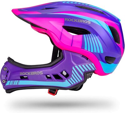 ROCKBROS Bike Helmet Children Full Face Helmet Detachable Ultralight Safety