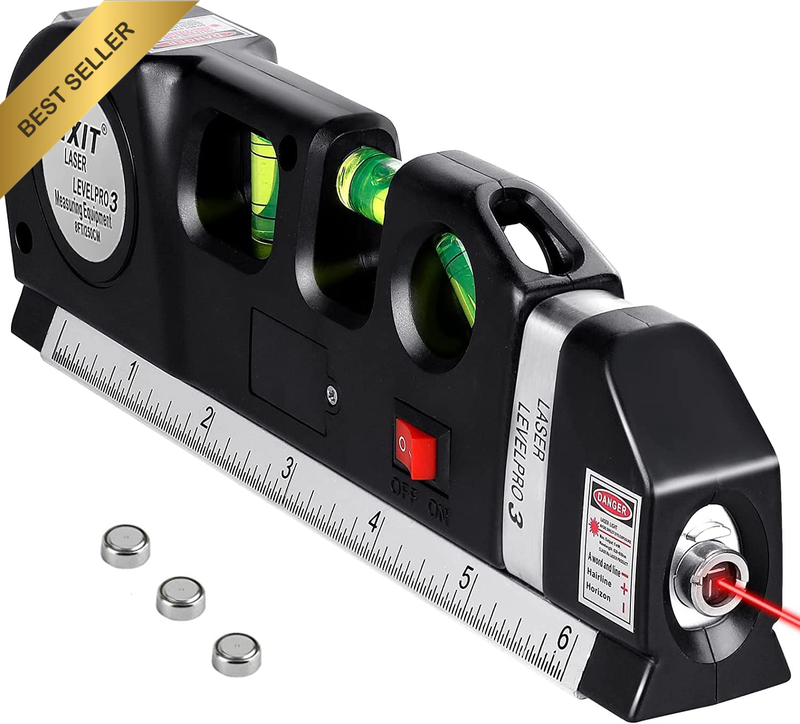 Laser Level Line Tool, Multipurpose Laser Level Kit Standard Cross Line Laser Le