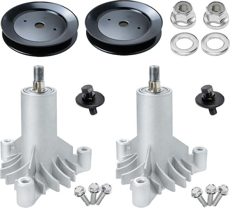 42" Lawn Mower Spindle Assembly for LT1000 LT2000 LT4000 + 2 Spindle Pulleys
