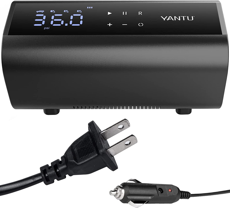 Tire Inflator For Home 110v & Car 12v, Wired Elect