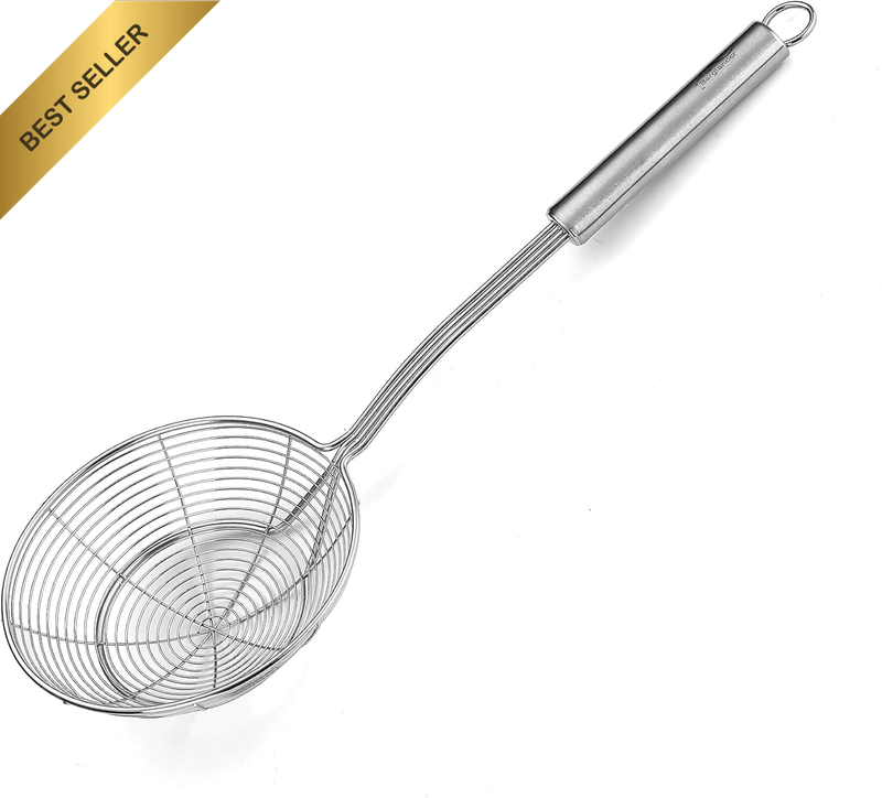 Stainless Steel Skimmers, Strainer Skimmer Spoon for Cooking and Frying Gravy Se