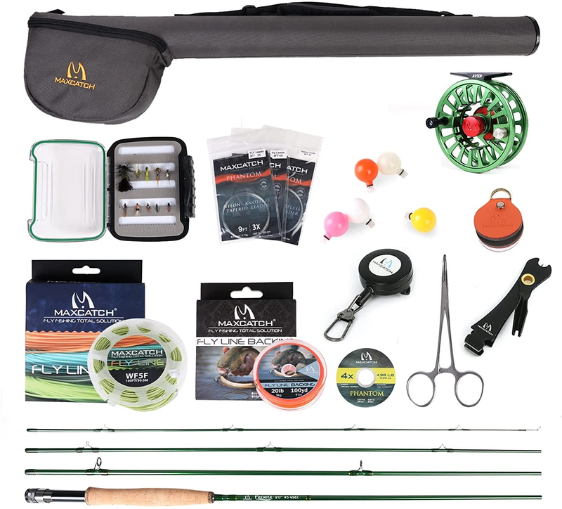 M MAXIMUMCATCH Maxcatch Premier Fly Fishing Rod and Reel Combo Complete 9' Fishi