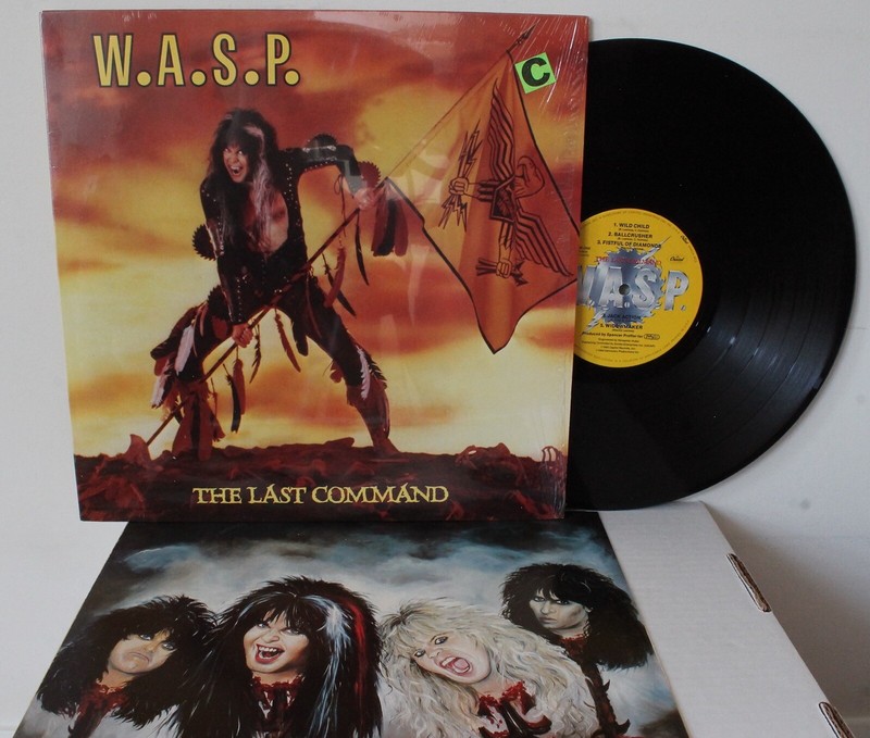 W.A.S.P. The Last Command LP (Capitol 12435, orig ’85) VG++ in SHRINK Wasp