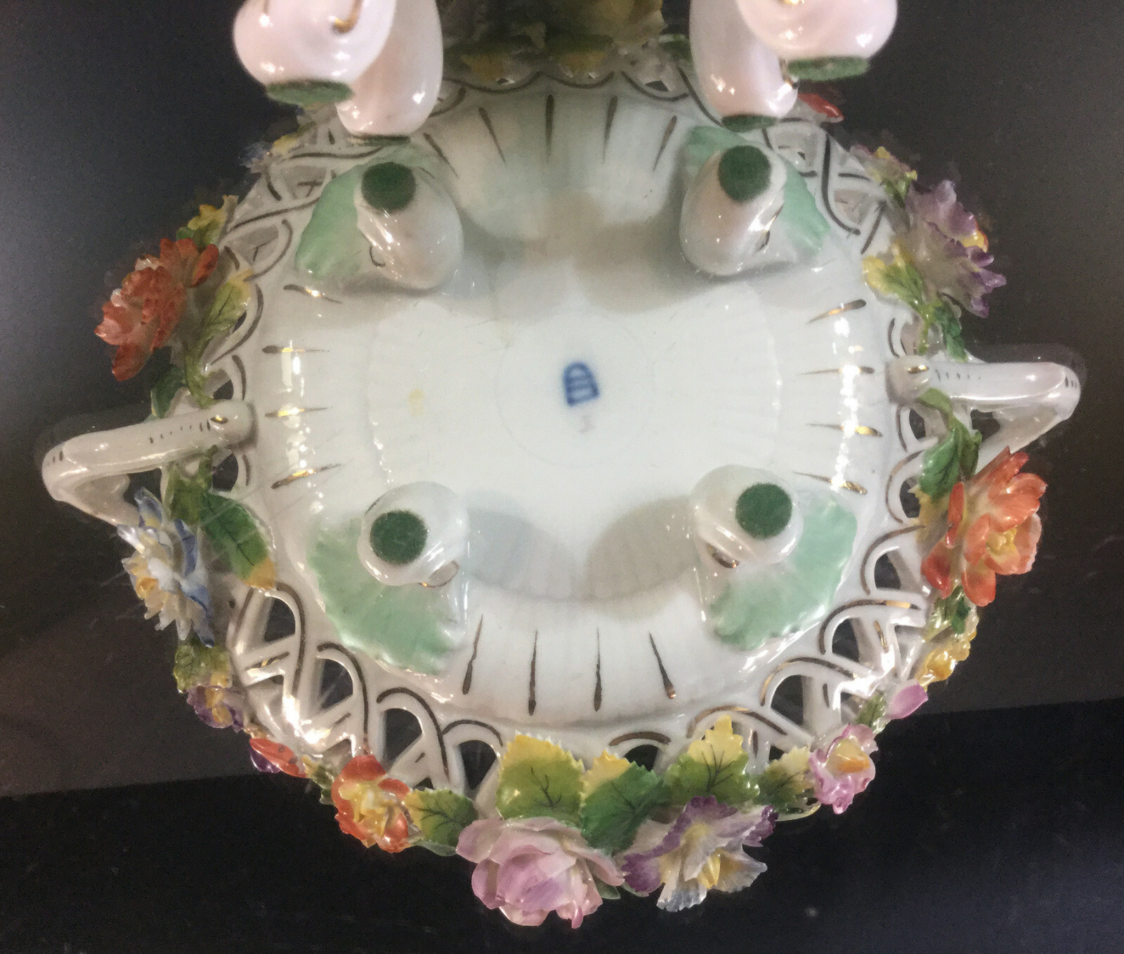 Royal Vienna--Beehive--Footed & Reticulated Floral Centerpiece-Bowl---BUY IT NOW