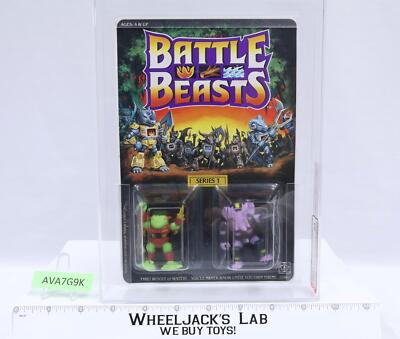 Horny Toad & Sledgehammer Elephant CAS GRADED 80 80/80/90 Battle Beasts SEALED