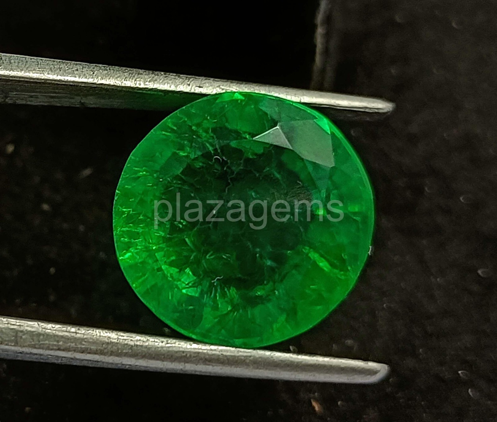 Natural Green Emerald Certified 12.85 Ct Round Shape Colombian Gems 4RDJ