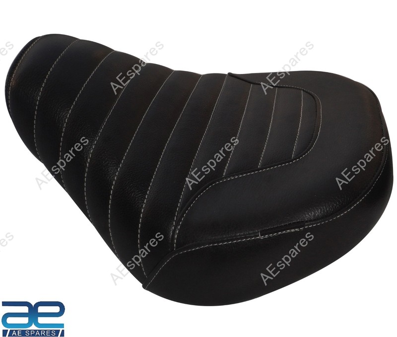 Selle Frontale Solo Noire En Cuir Pour Royal Enfield Classic 650 S2u