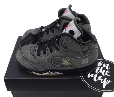 Nike Jordan 5 x Off White SP Muslin Black TD UK 5 7 8 9 10 US CV4828-001 New
