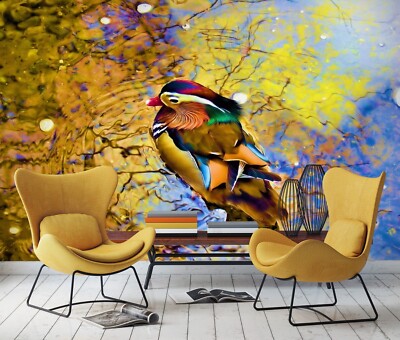 3D Mandarin Duck A5905 Wallpaper Wall Murals Removable Self-adhesive Amy