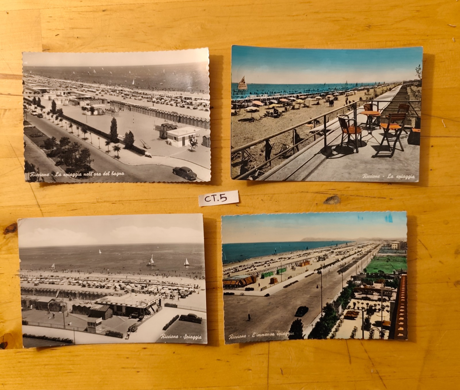 Cartoline RICCIONE x4 anni '50 - viaggiate