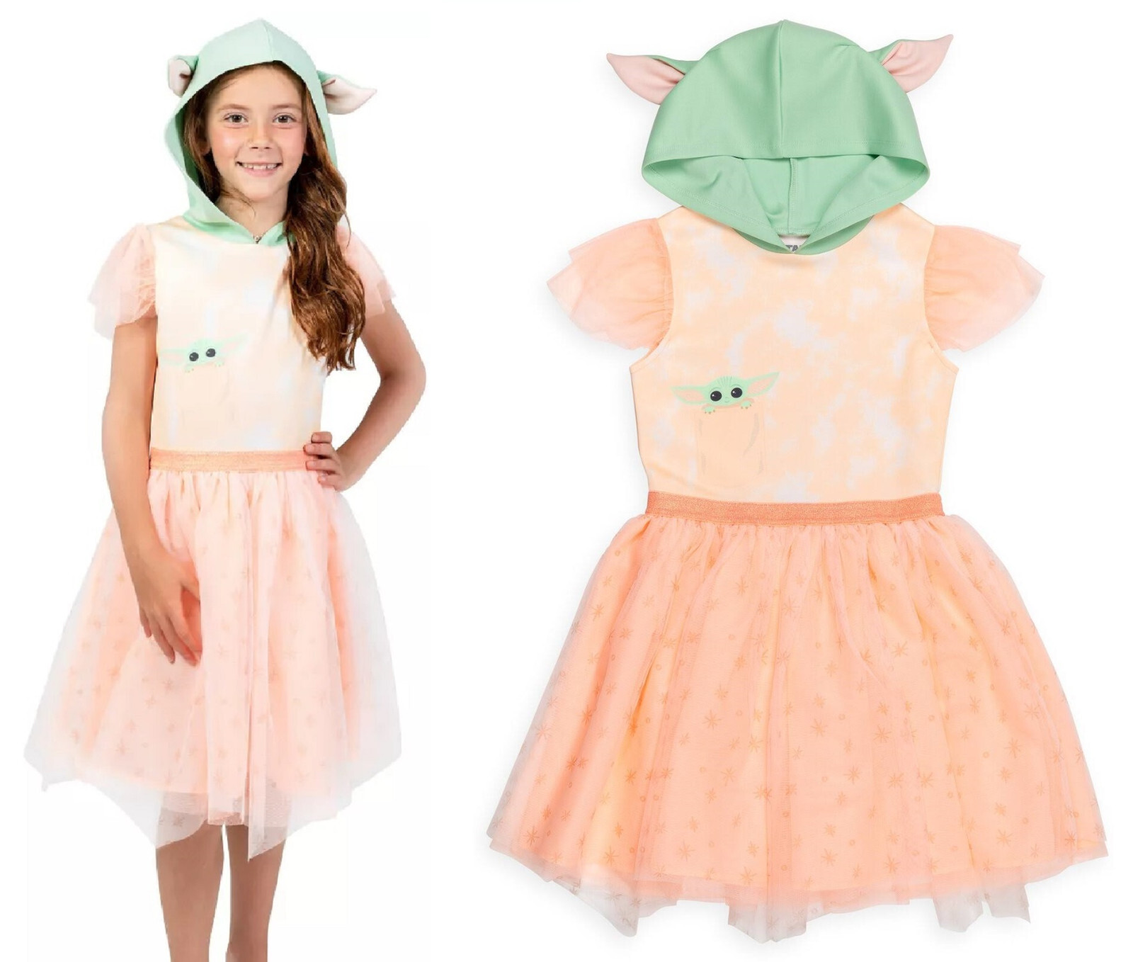 Dress Short Sleeve (size: Child 7-8) Yoda Grogu