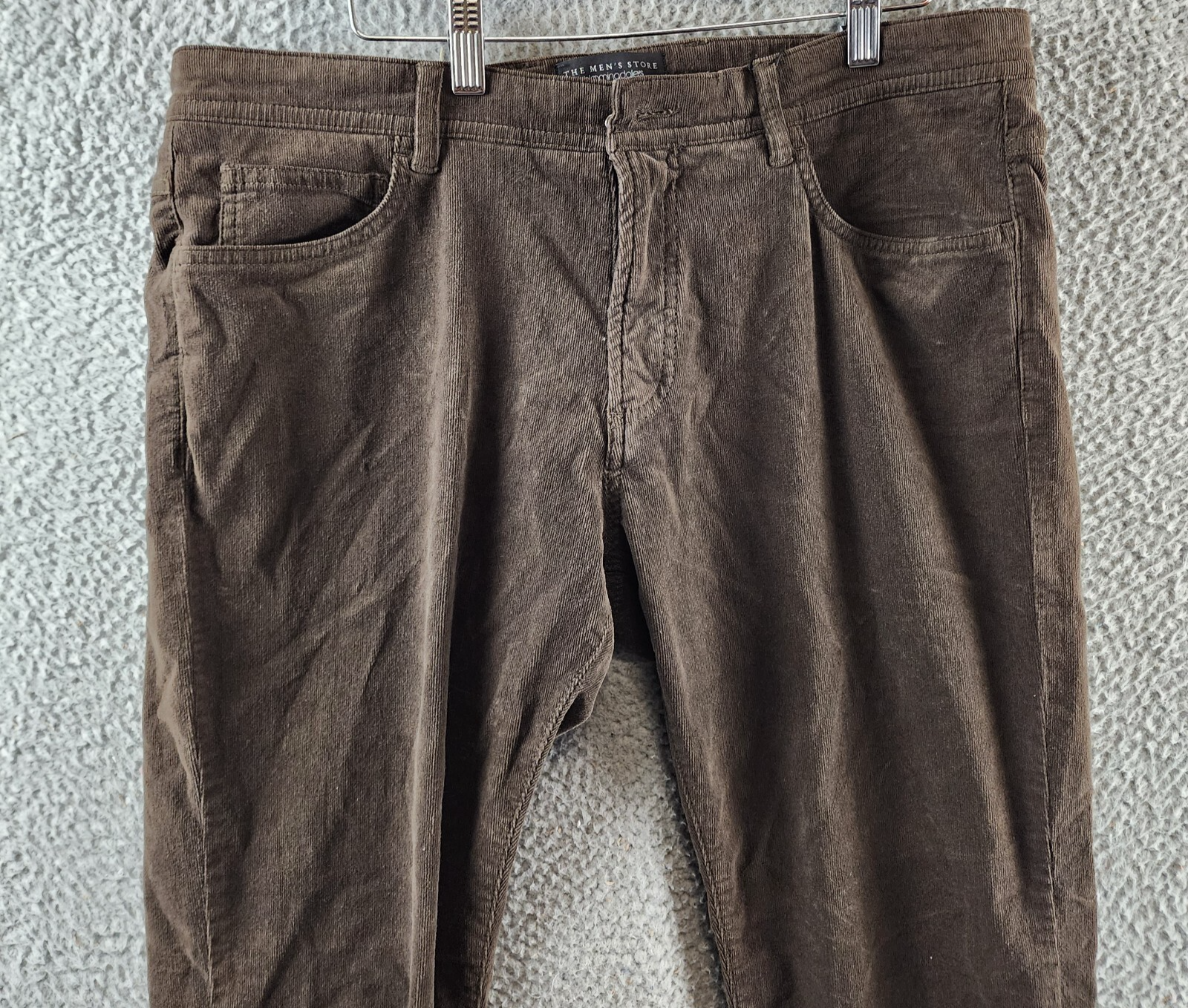 The Men's Store at Bloomingdale's Tailored Fit Corduroy Jeans 36Wx30L Dark Taupe - Picture 3 of 16