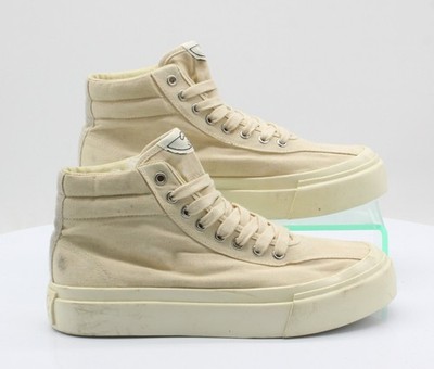 S.W.C STEPNEY WORKERS CLUB WOMENS HIGH TOP TRAINERS UK 4 EU 37 BEIGE RRP £90 AD