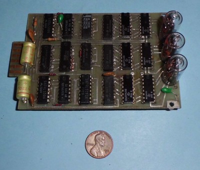 VINTAGE 3 DIGIT DR2100 NUMITRON SPEED RADAR DISPLAY TUBE PCB ASSEMBLY