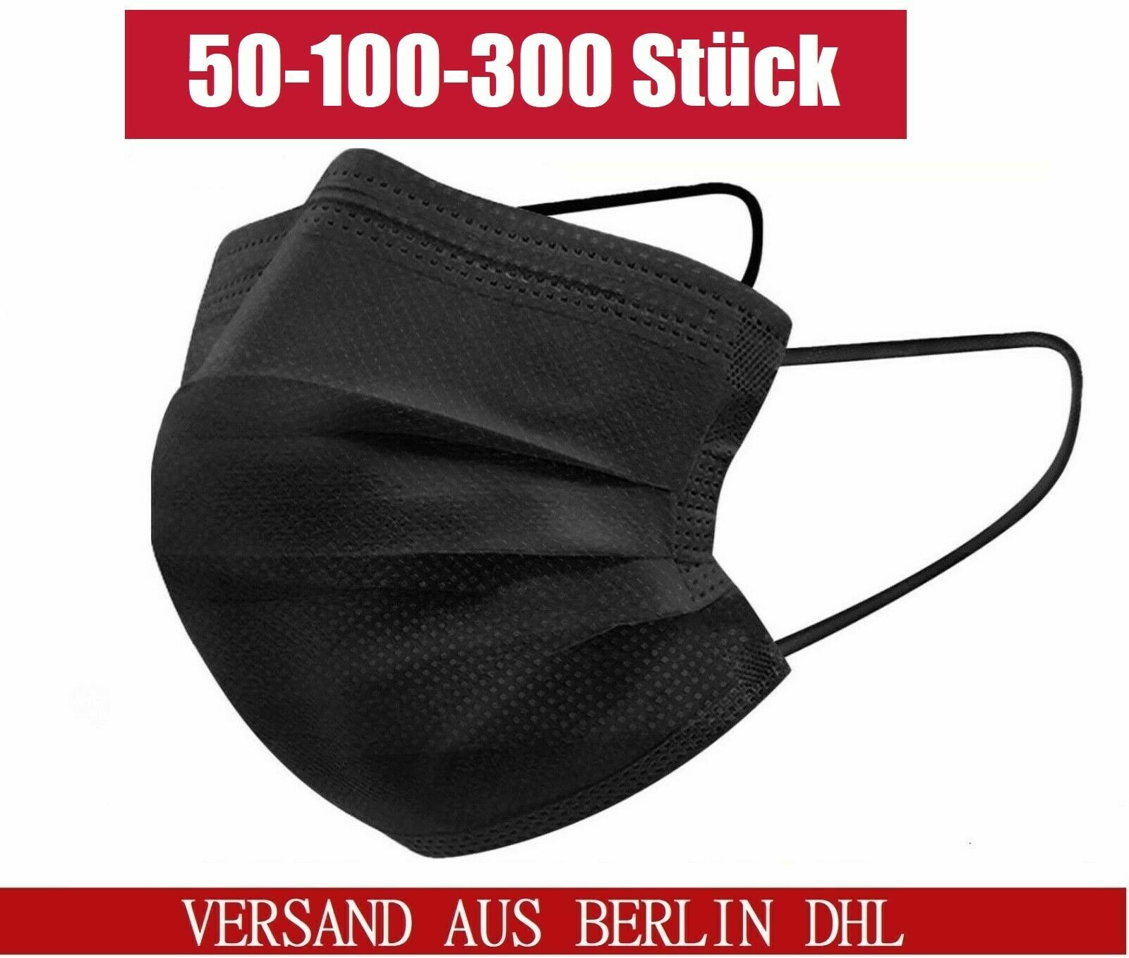 50/300x Mundschutz 3-Lagig Einweg OP Maske-Mund Nase Schutzmaske Gesichtsmaske