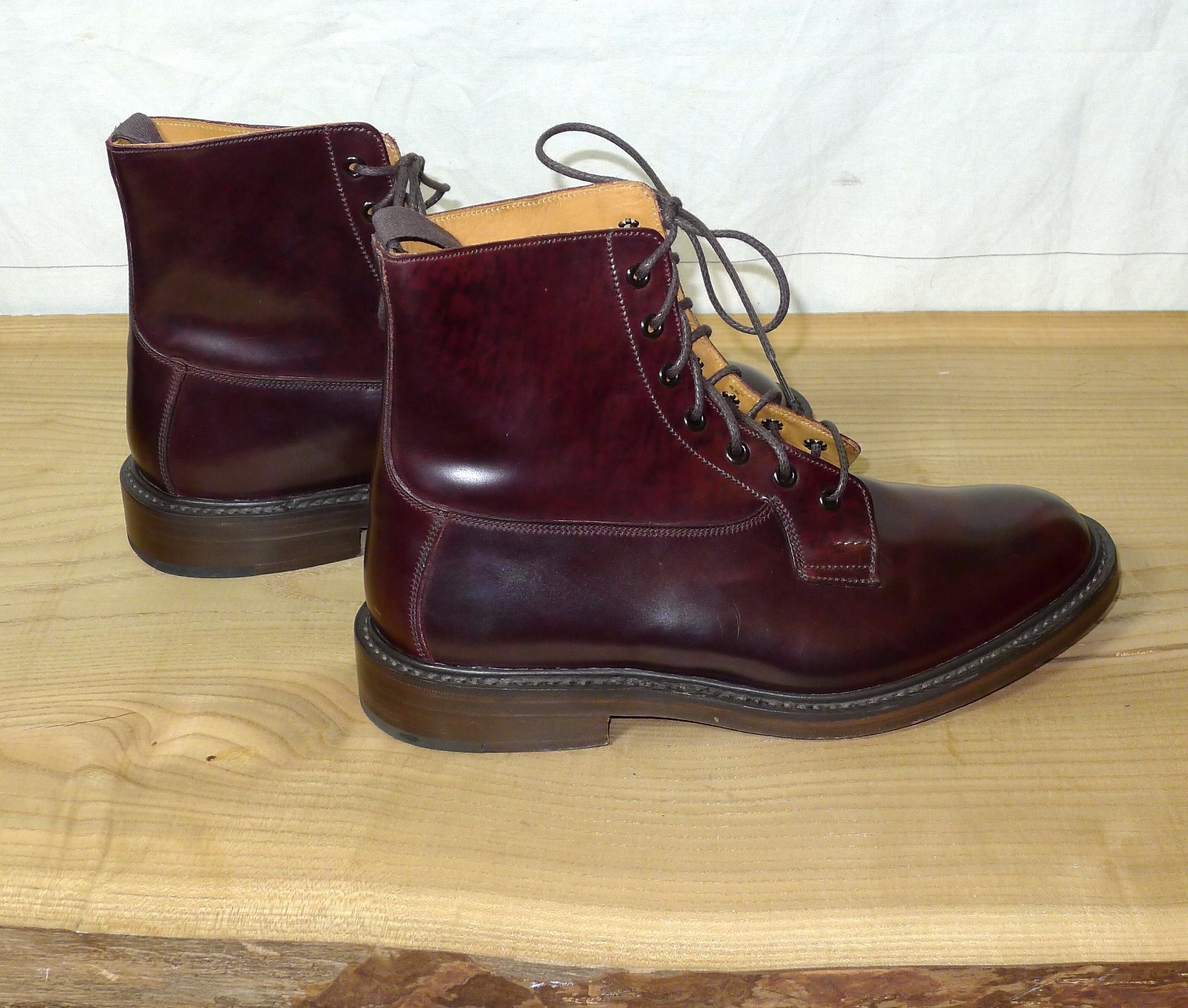 Pre-owned Tricker's Trickers Men's S Burgundy Cordovan Super Boot (various Uk Sizes) In Red