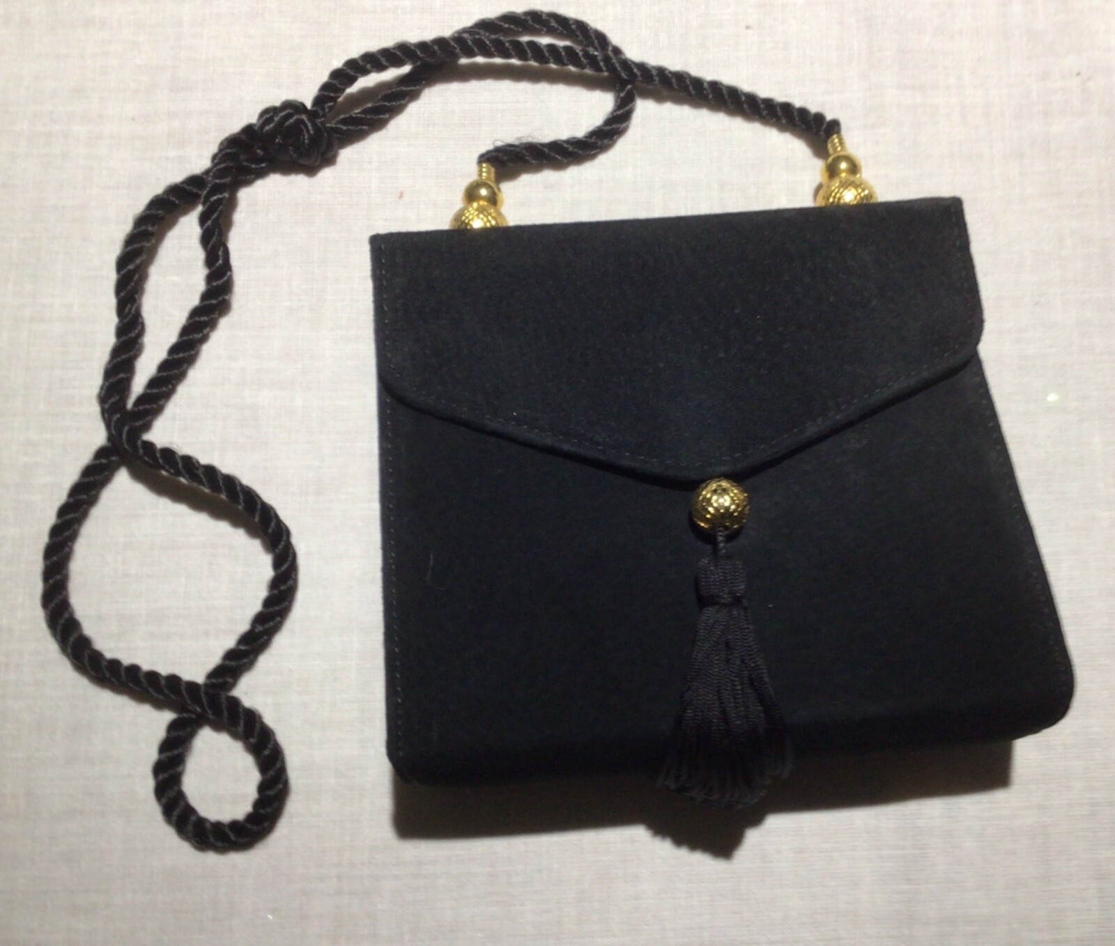 Black Suede Clutch Purse