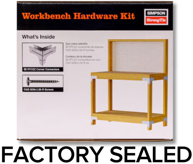 Simpson Strong-Tie Workbench Shelving Hardware Kit WBSK Bench Brackets/Screws