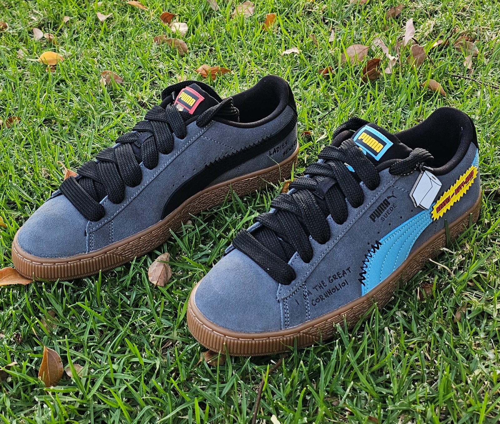 Pre-owned Puma Suede Beavis & Butthead Lifestyle Sneaker Gray Rare