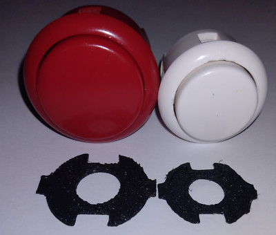 New Set of 12(x) 1mm TPU 3D-Printed Silencer Washers for 24mm/30mm Sanwa Buttons