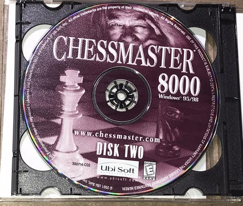 Chessmaster 8000 (PC, 2000) windows strategic chess board game 2 Disc No Booklet