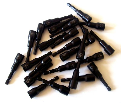 25 GOLIATH INDUSTRIAL LASER ETCHED 11MM IMPACT MAGNETIC NUT SETTERS IMNS11MM