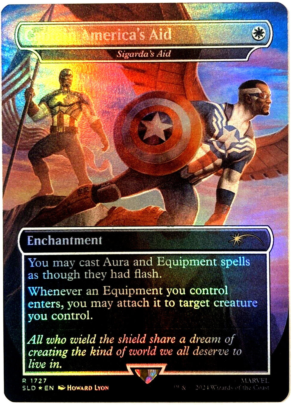 MTG マーベル　Captain America Rainbow-Foil MTG Captain America, First Avenger RAINBOW FOIL Secret Lair