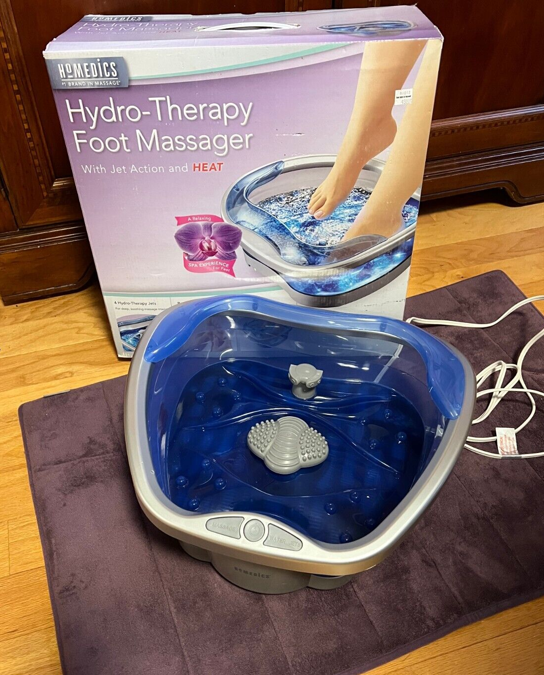Homedics HYDRO-THERAPY FOOT MASSAGER Jet Action and Heat FB Homedics HYDRO-THERAPY FOOT MASSAGER Jet Action and Heat FB