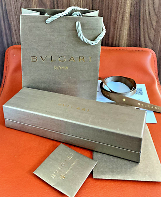 BVLGARI Packaging empty Long jewellery Box gift Bag envelope