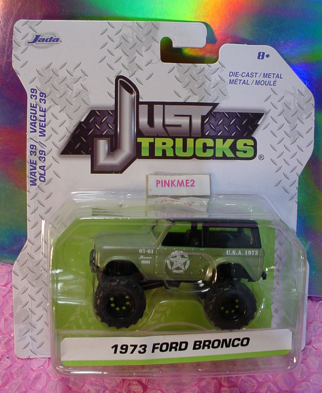 ミニカー Jada Toys 1973 Ford Bronco Just Trucks Jada Toys Just Trucks - 1973 Ford Bronco (Green) - 1/64