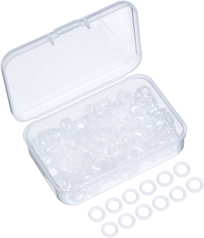 200 Pieces O Ring Keyboard Clear Rubber O Rings Keyboard Dampeners with Plastic