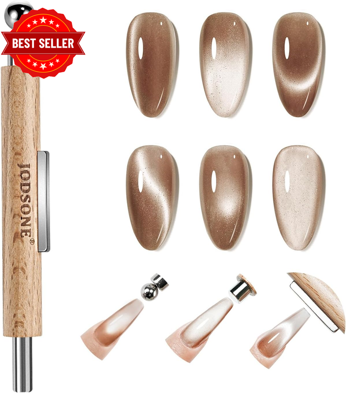 3-In-1 Cat Eye Magnet for Nails, Cylindrical & Square Magnets Nail Art Pens,Mult