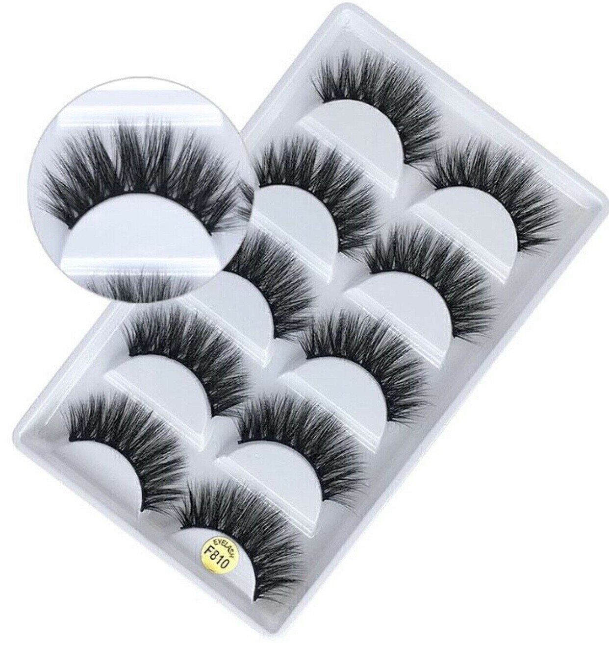 ðŸ'™NEW 5Pair 3D Mink False Eyelashes Wispy Cross Long Thick Soft Fake Eye