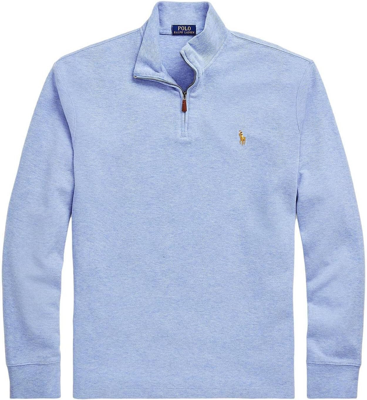 Polo Ralph Lauren Mens Half Zip Pullover Sweater, Heather Polo Ralph Lauren Mens Half Zip Pullover Sweater, Heather