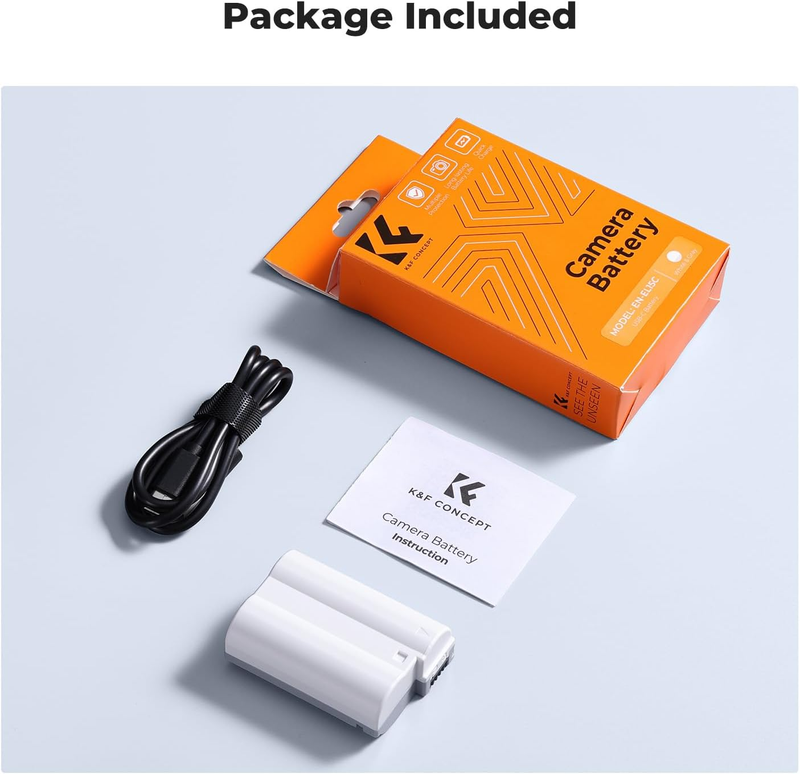 2600mAh EN-EL15C Battery with Type-C Fast Charging for Nikon Z8, Nikon Z6iii, Z7