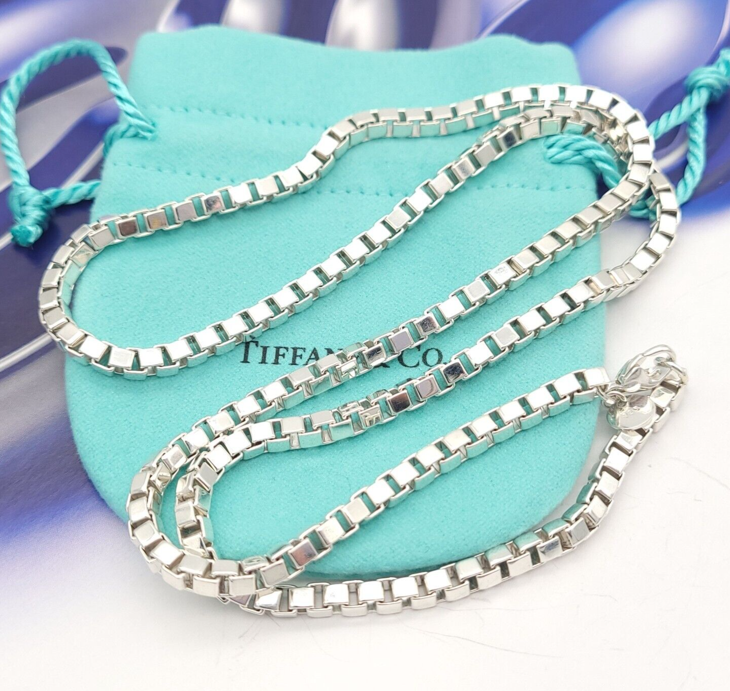 【Tiffany & Co.】Beaded Chain silver 海外限定 Tiffany & Co Mixed Bead Chain 28
