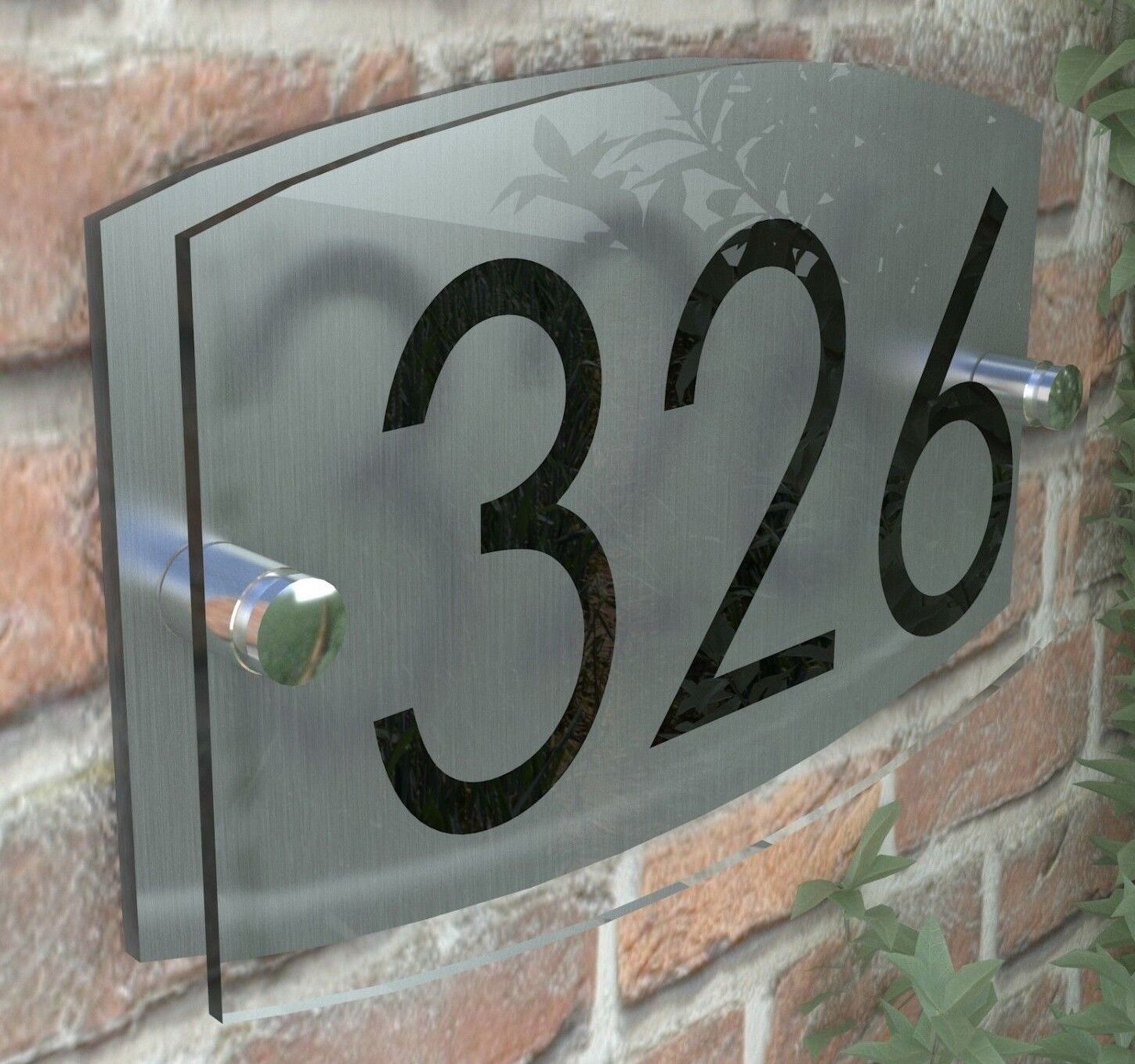 Buy Contemporary House Sign Plaque Door Number 1 - 999 Personalised Name Plate