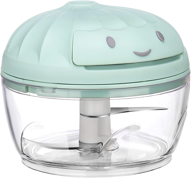 Mini Pull Chop Chopper and Manual Food Processor,Blender with Cord Mechanism for