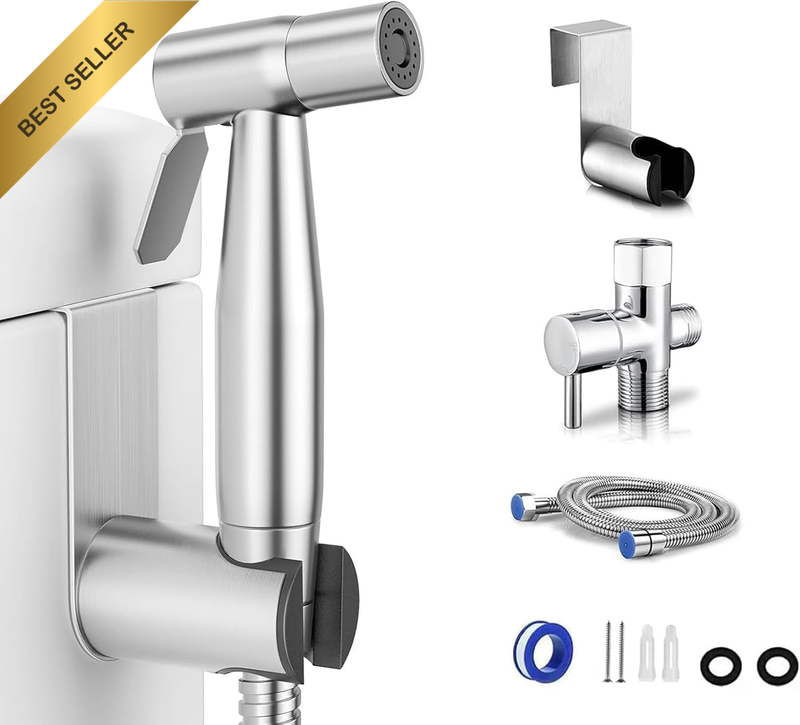 Handheld Bidet Sprayer for Toilet, 304 Stainless Steel Black Toilet Sprayer with